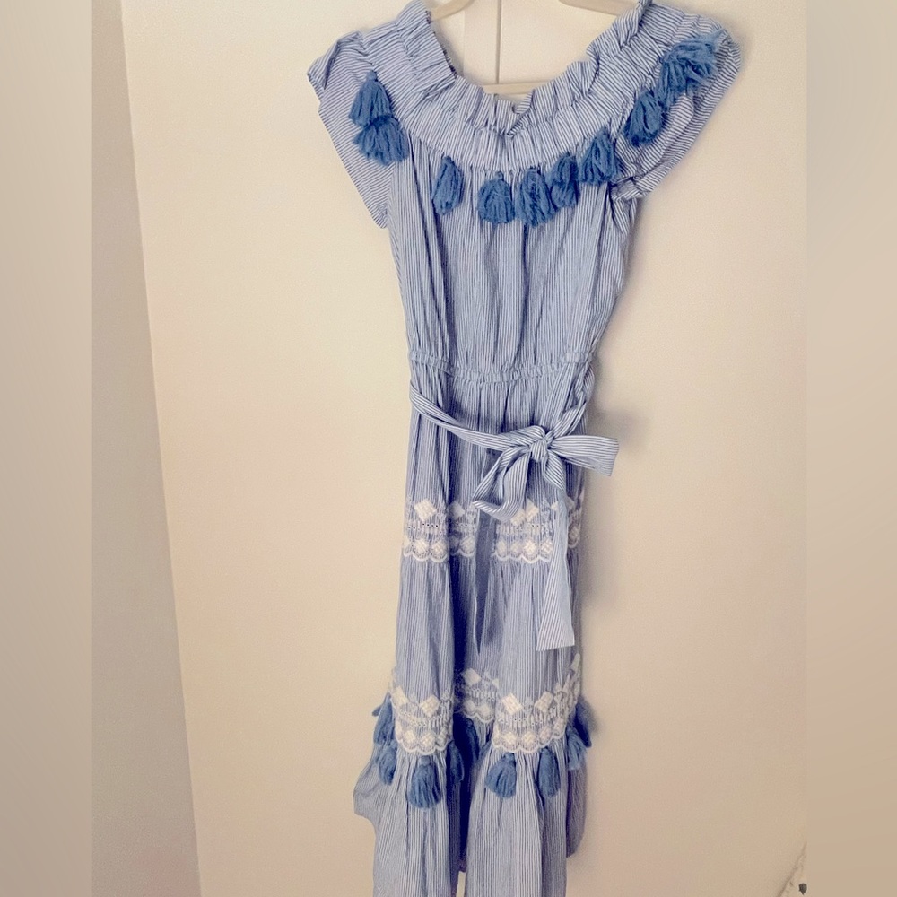 Tularosa striped blue and white dress